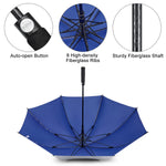 G4Free - G4Free 54/62 Inch Windproof UV Protection Golf Umbrella -TN23A187B