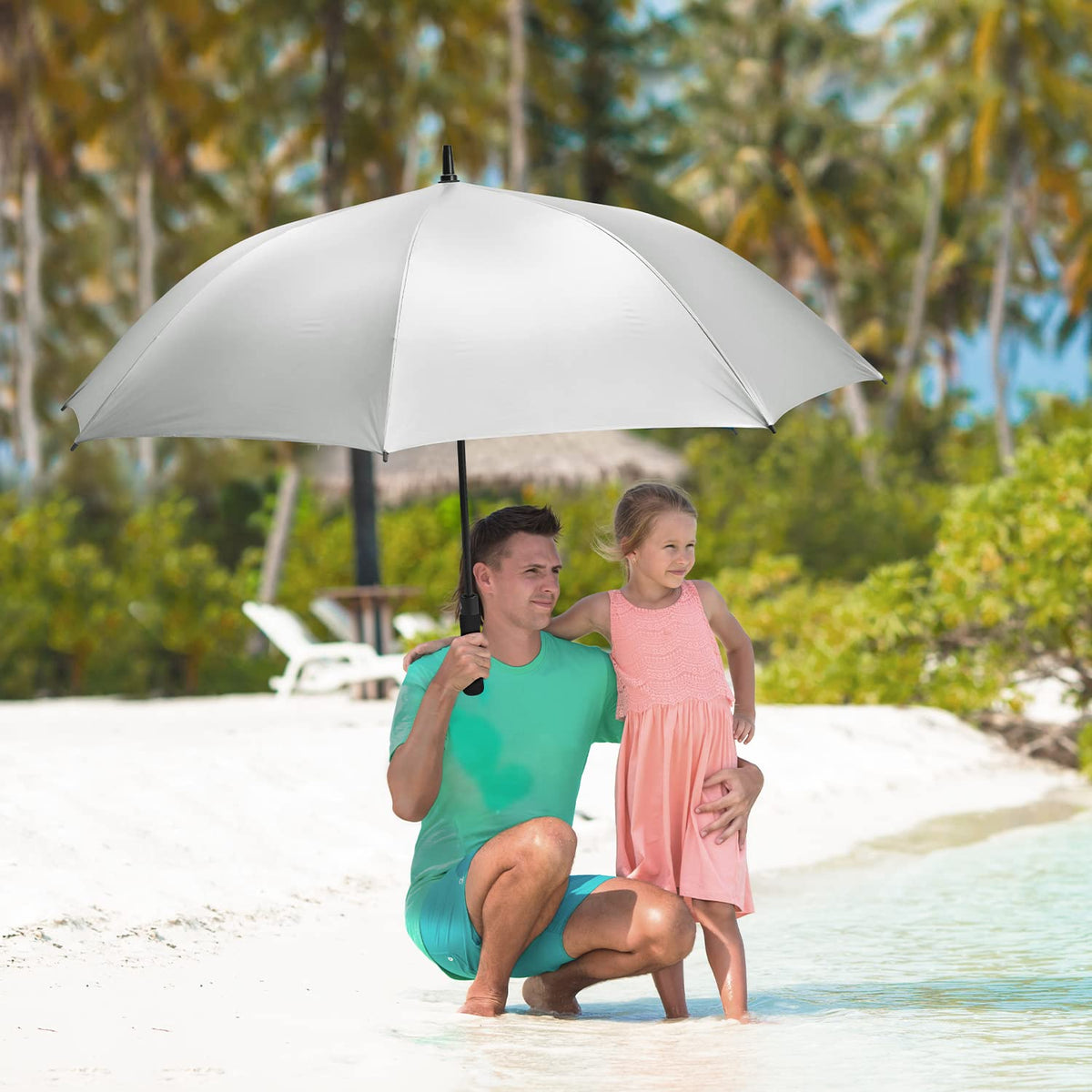 G4Free - G4Free 54/62 Inch Windproof UV Protection Golf Umbrella -TN23A187B