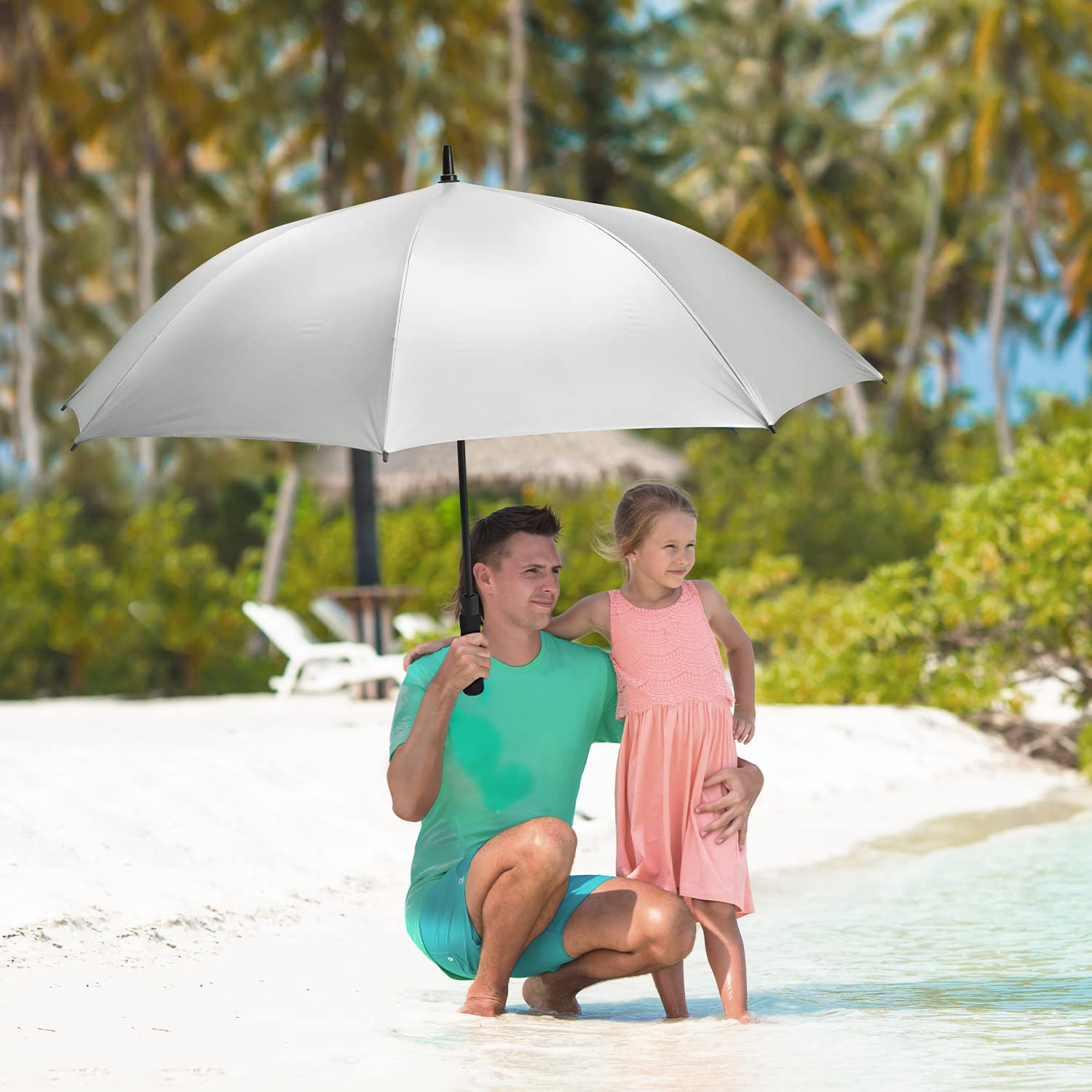 G4Free - G4Free 54/62 Inch Windproof UV Protection Golf Umbrella -TN23A187B