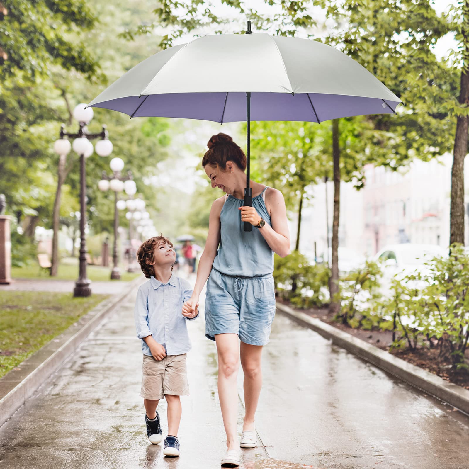 G4Free - G4Free 54/62 Inch Windproof UV Protection Golf Umbrella -TN23A187B