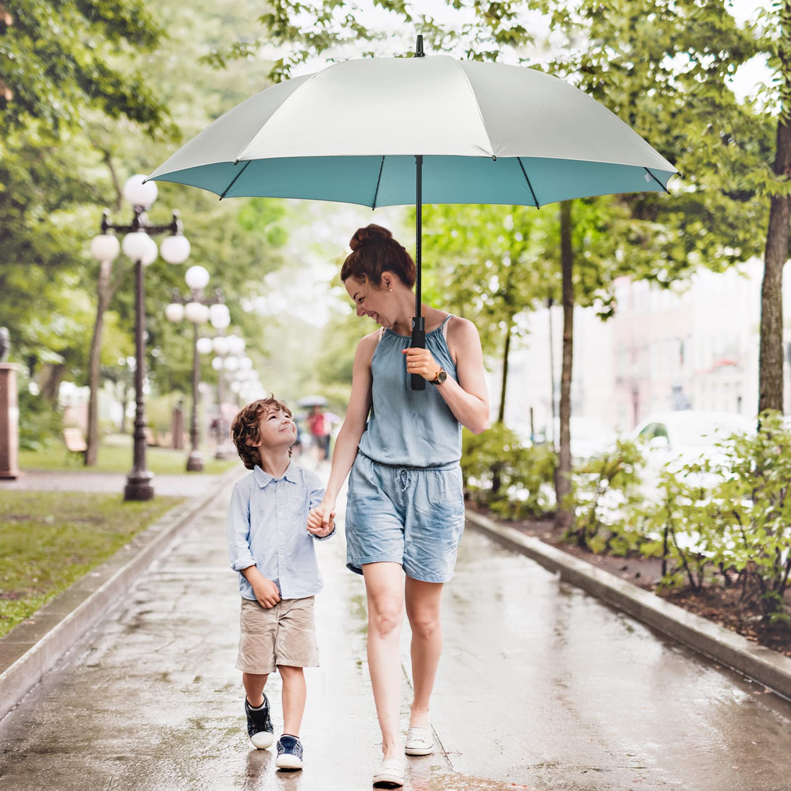 G4Free - G4Free 54/62 Inch Windproof UV Protection Golf Umbrella -TN23A187B