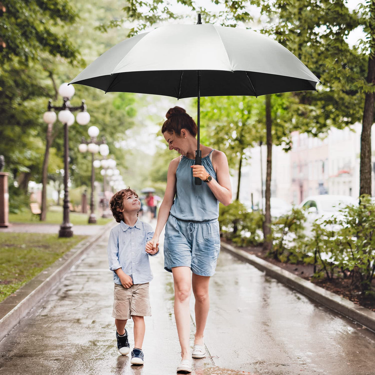 G4Free - G4Free 54/62 Inch Windproof UV Protection Golf Umbrella -TN23A187B