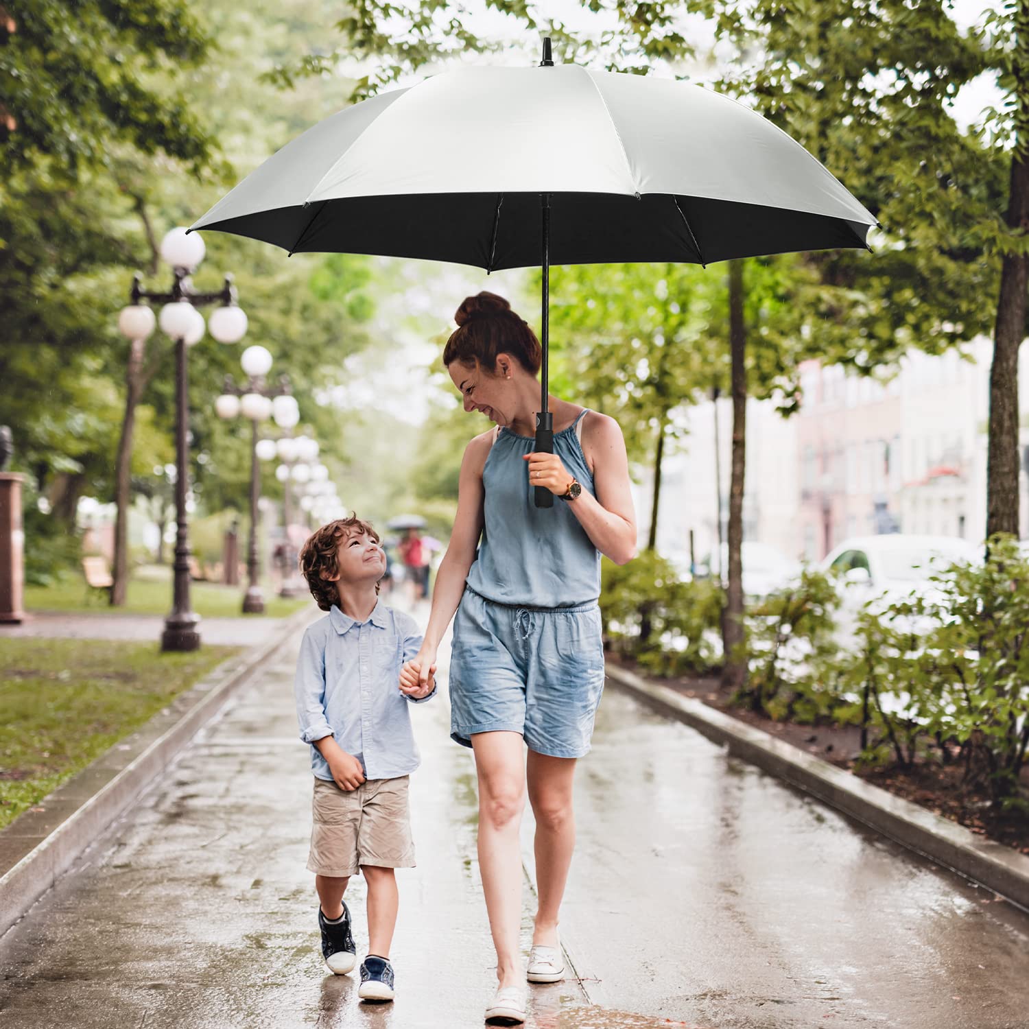 G4Free - G4Free 54/62 Inch Windproof UV Protection Golf Umbrella -TN23A187B