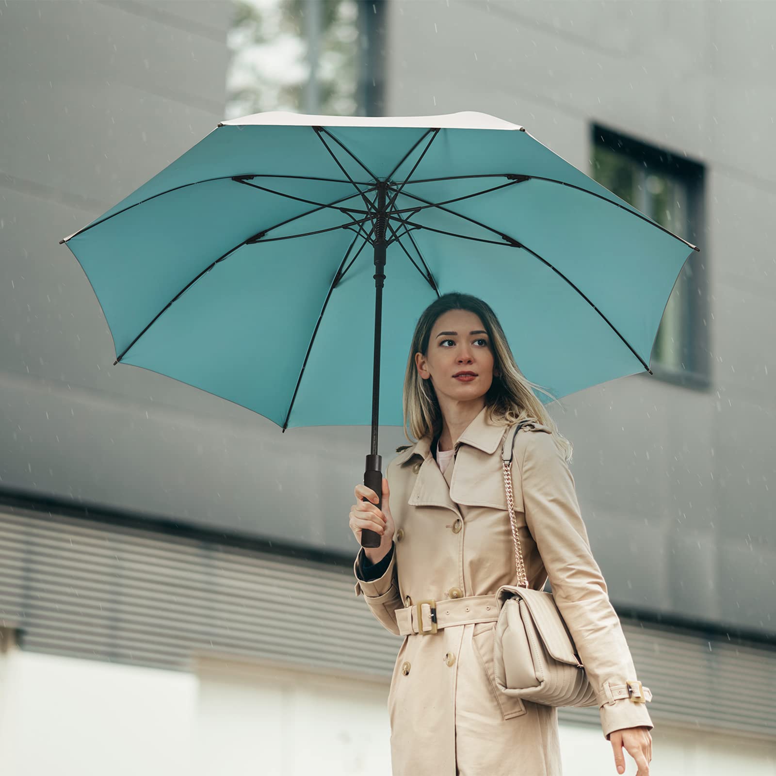 G4Free - G4Free 54/62 Inch Windproof UV Protection Golf Umbrella -TN23A187B