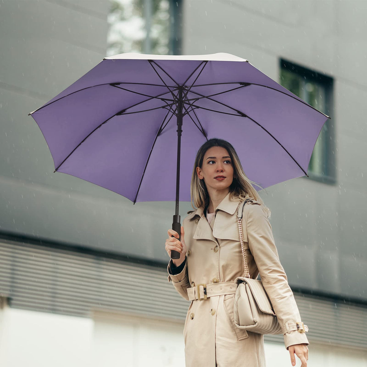 G4Free - G4Free 54/62 Inch Windproof UV Protection Golf Umbrella -TN23A187B