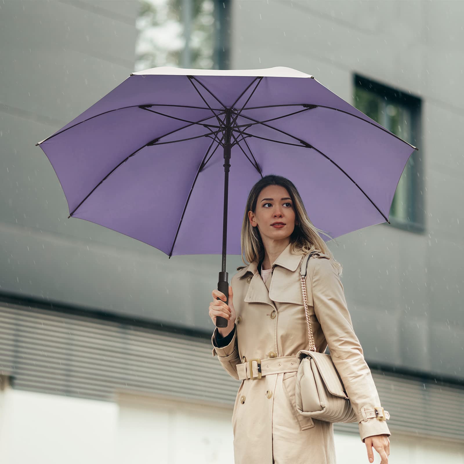 G4Free - G4Free 54/62 Inch Windproof UV Protection Golf Umbrella -TN23A187B