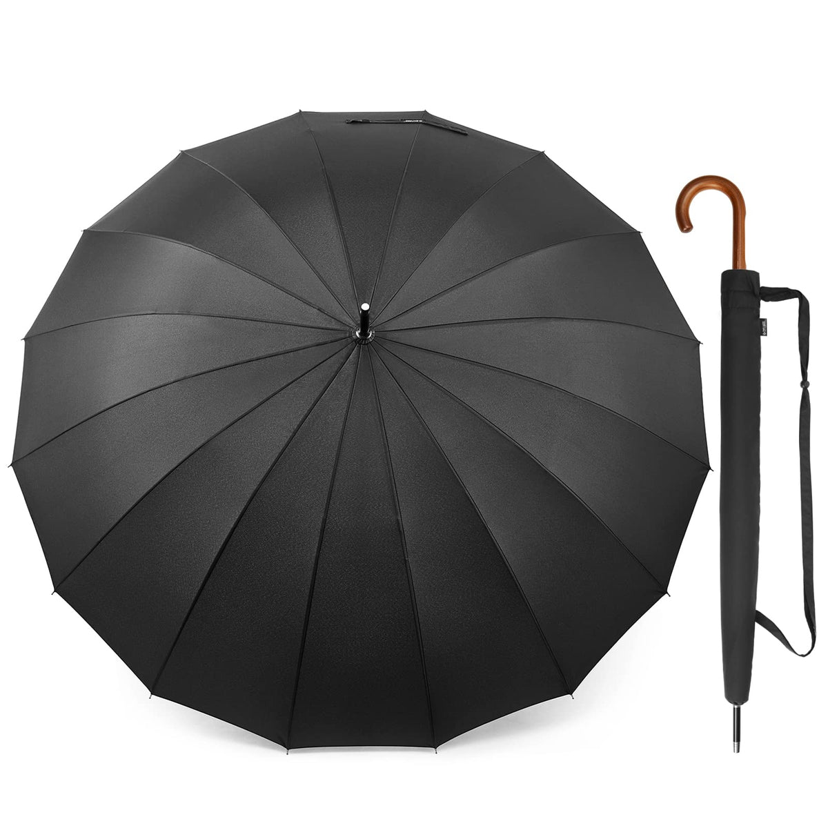 G4Free - G4Free 54 Inch 16 Ribs Large Windproof Umbrella for 2 Persons -NT22A136A