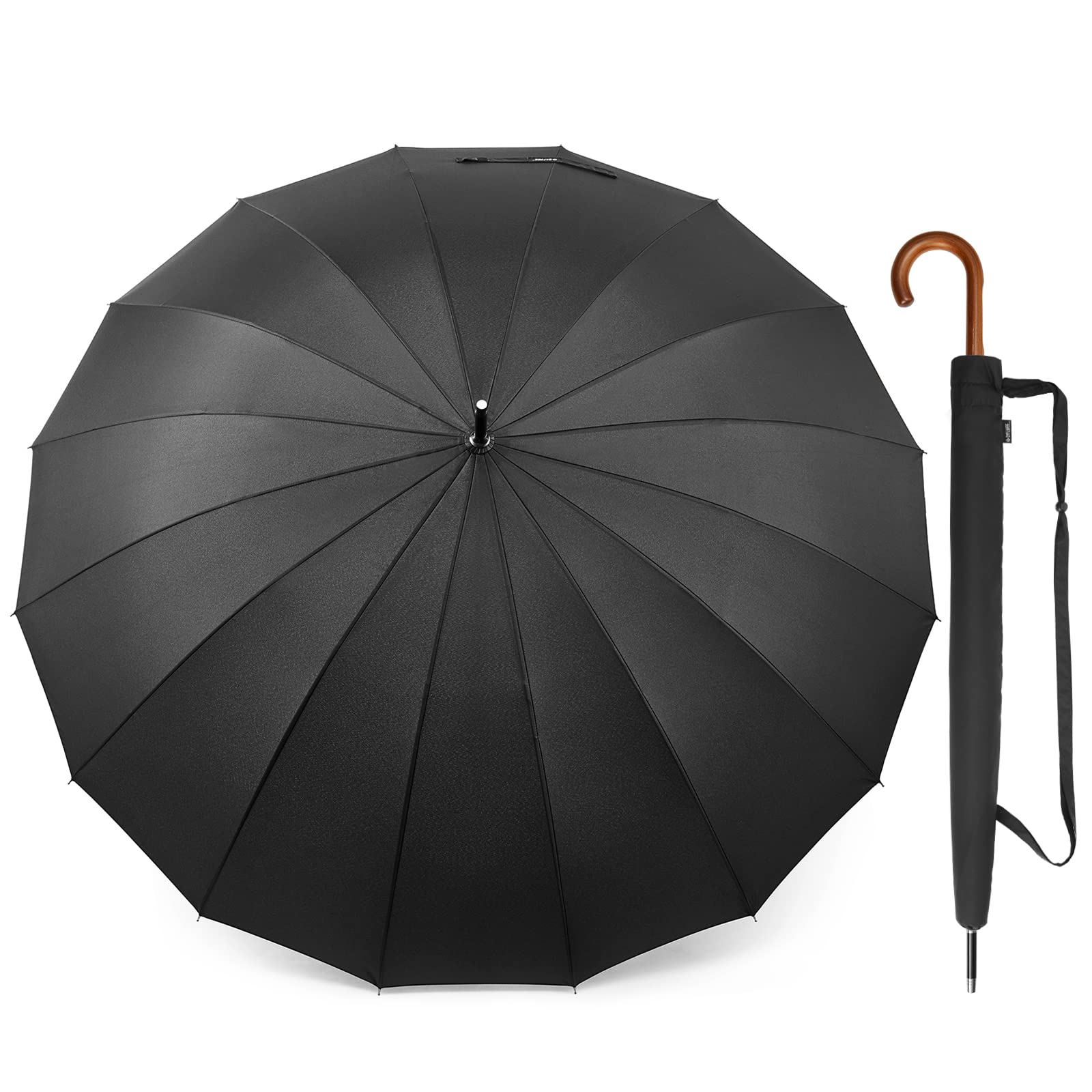 G4Free - G4Free 54 Inch 16 Ribs Large Windproof Umbrella for 2 Persons -NT22A136A
