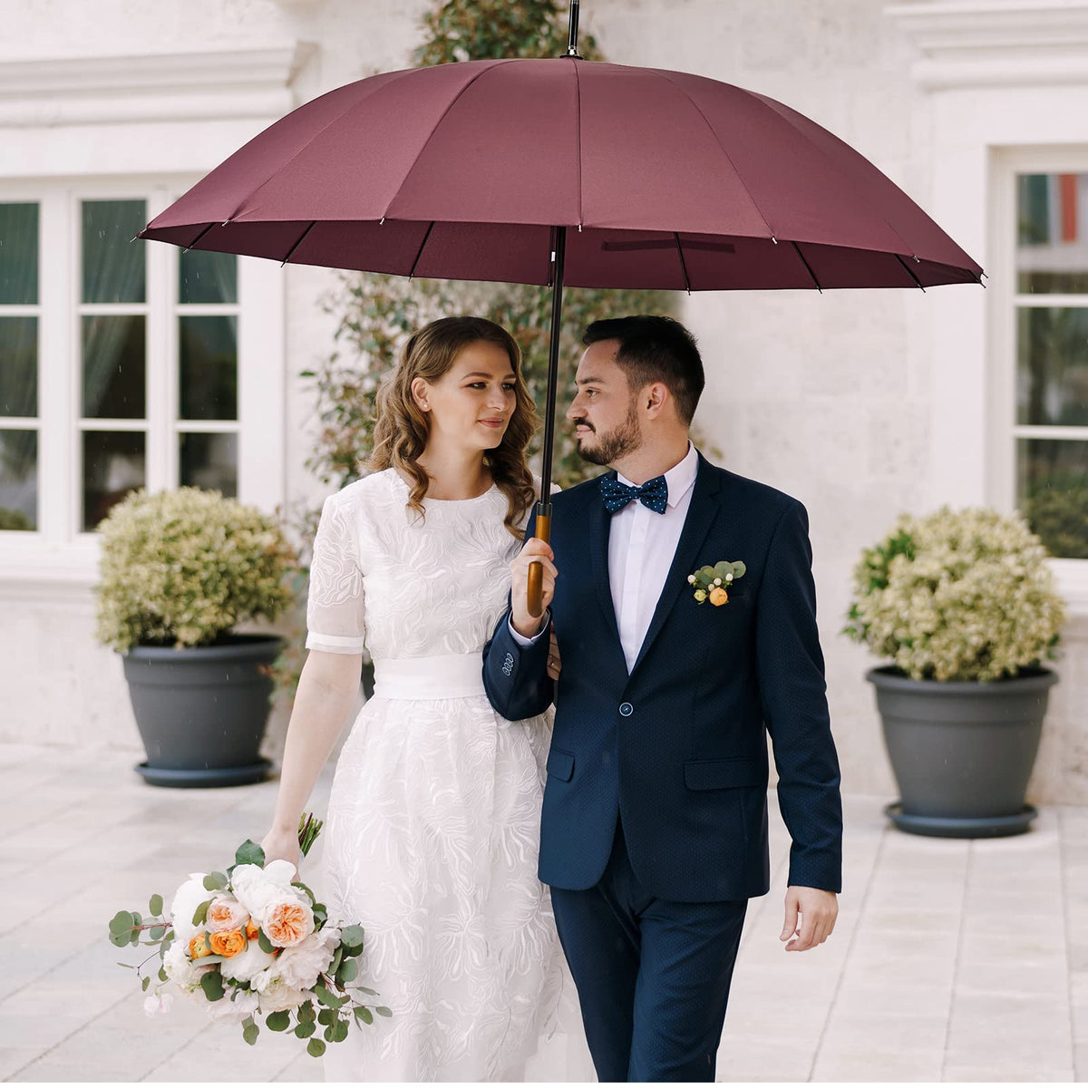 G4Free - G4Free 54 Inch 16 Ribs Large Windproof Umbrella for 2 Persons -NT22A136A