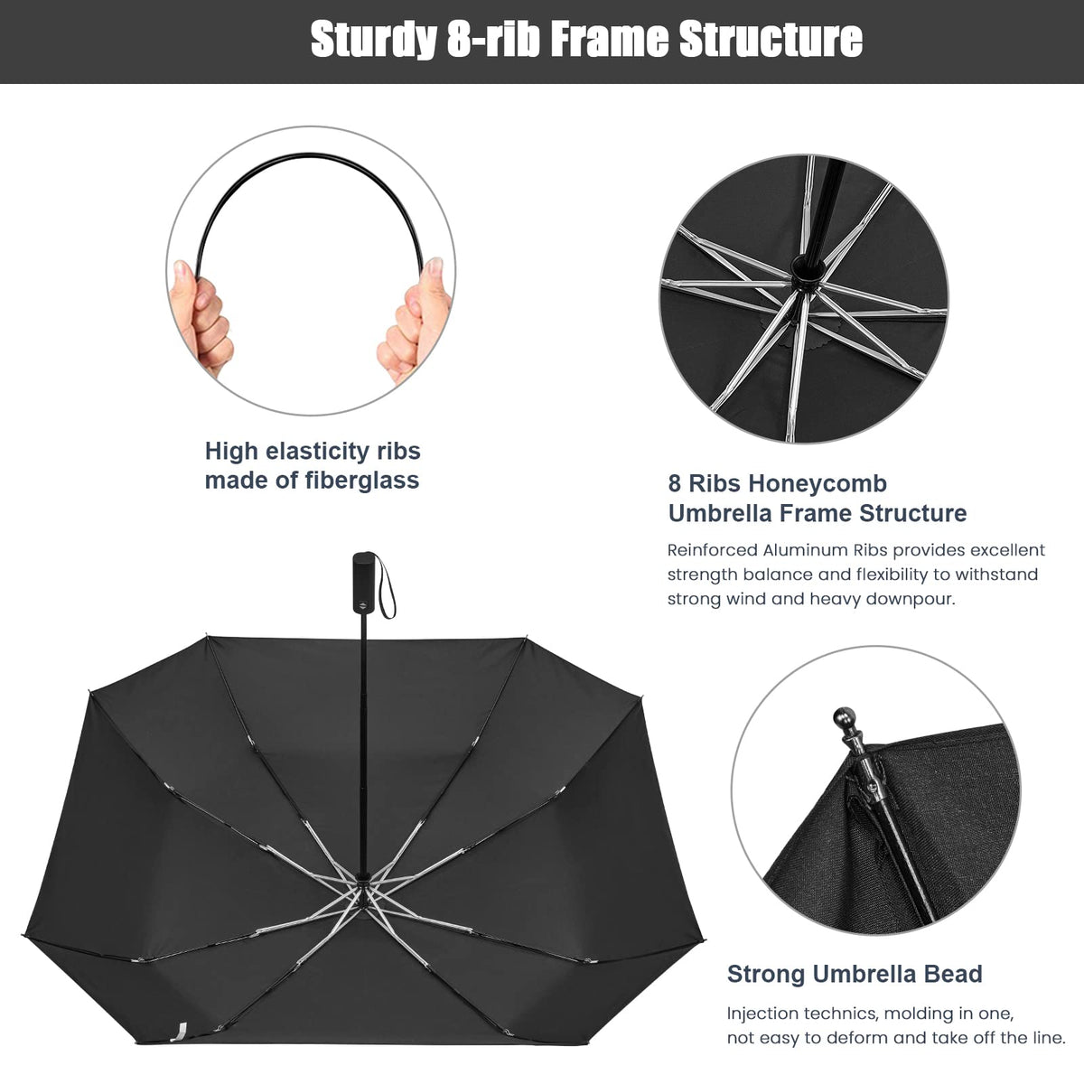 G4Free - G4Free 54 Inch Large Golf Umbrella -TN22A131B