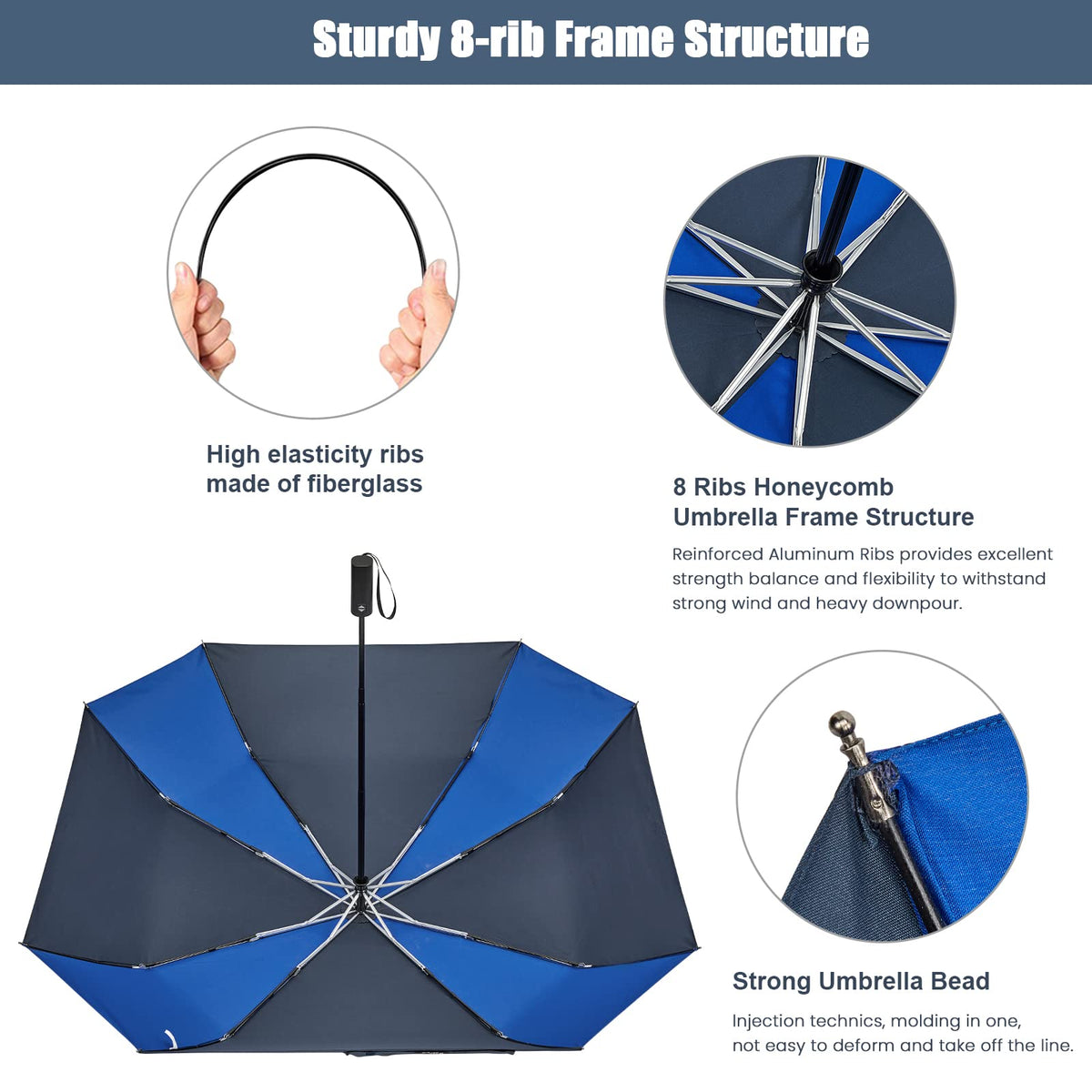 G4Free - G4Free 54 Inch Large Golf Umbrella -TN22A131B