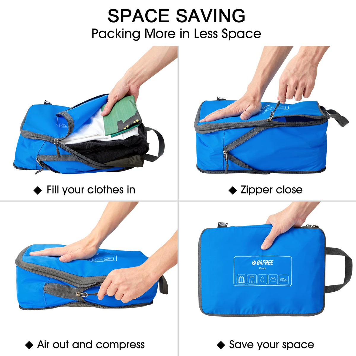 G4Free - G4Free 6 Set Compression Packing Cube -TN23B210A