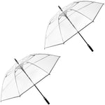 G4Free - G4Free 62 Inch Clear Golf Umbrella Transparent Auto Open Large Stick Umbrella -D02V723A