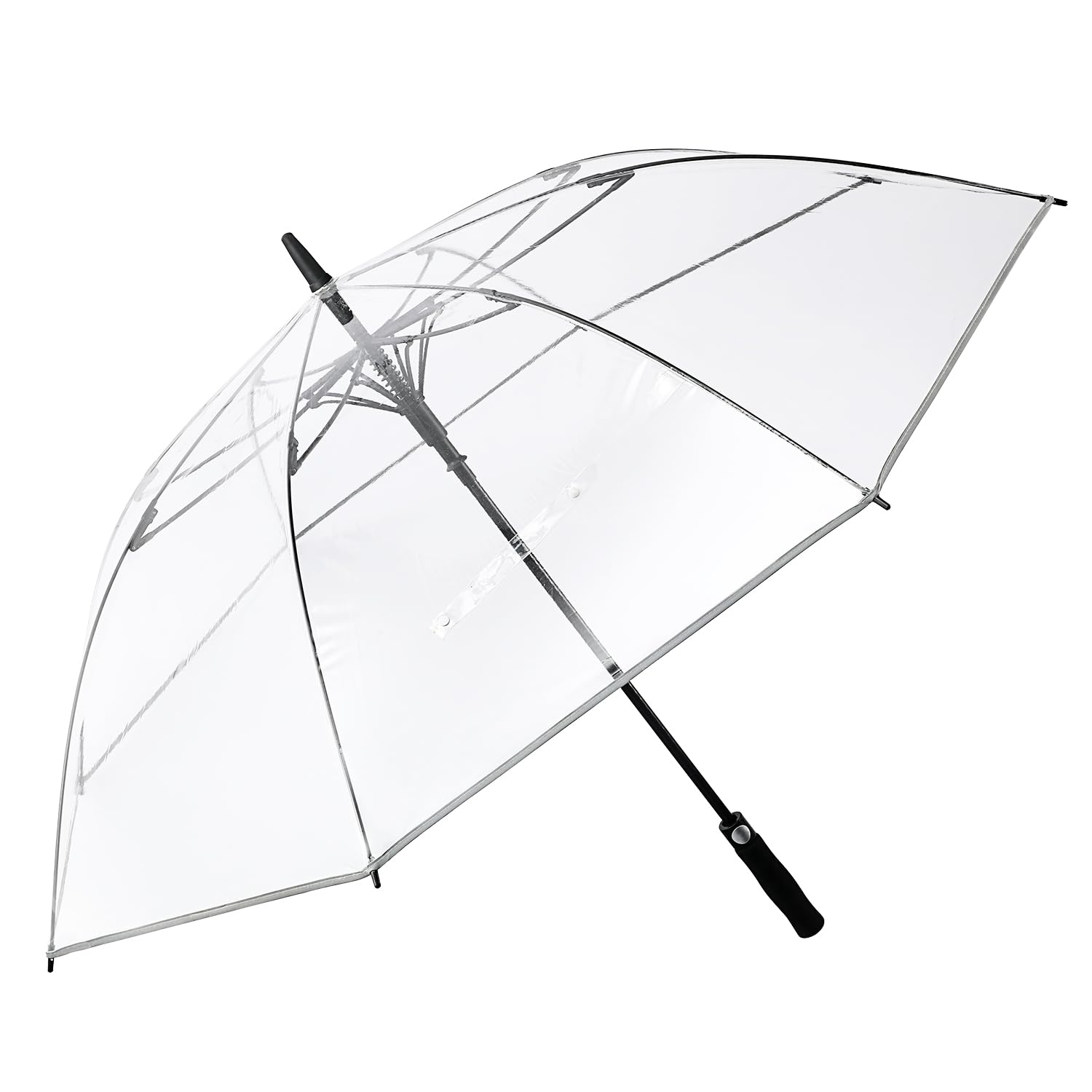 G4Free - G4Free 62 Inch Clear Golf Umbrella Transparent Auto Open Large Stick Umbrella -D02V733A