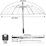 G4Free - G4Free 62 Inch Clear Golf Umbrella Transparent Auto Open Large Stick Umbrella -D02V733A