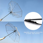 G4Free - G4Free 62 Inch Clear Golf Umbrella Transparent Auto Open Large Stick Umbrella -D02V733A