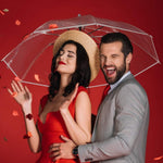 G4Free - G4Free 62 Inch Clear Golf Umbrella Transparent Auto Open Large Stick Umbrella -D02V733A