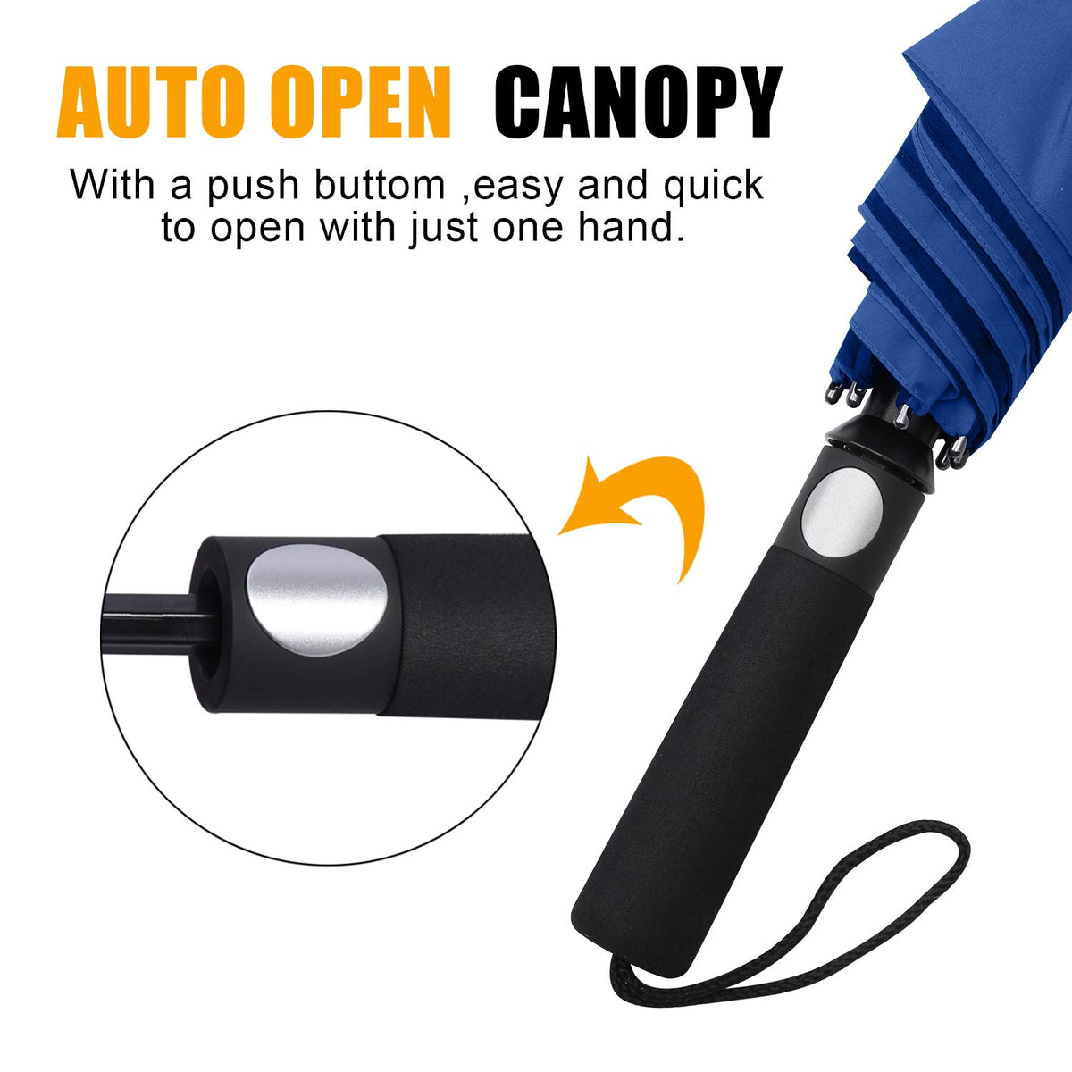 G4Free - G4Free 62 Inch Portable Automatic Open Oversize Vented Double Canopy Umbrellas -D02V684A