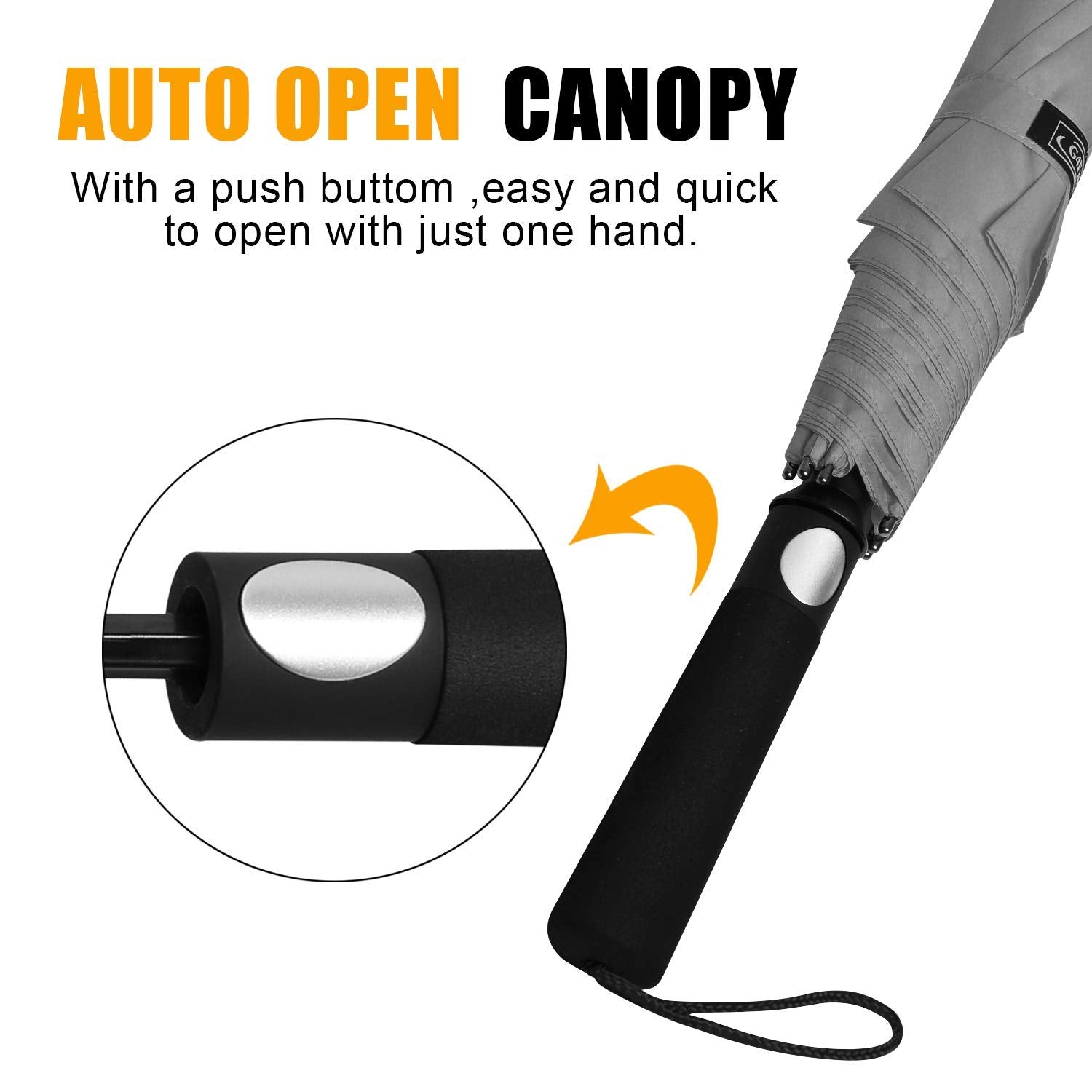 G4Free - G4Free 62 Inch Portable Automatic Open Oversize Vented Double Canopy Umbrellas -D02V684A