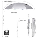 G4Free - G4Free 68 Arc Vented UV Auto Extra Large Windproof Golf/Beach  Umbrellas -D02V731A