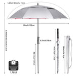 G4Free - G4Free 68 Arc Vented UV Auto Extra Large Windproof Golf/Beach  Umbrellas -D02V731A