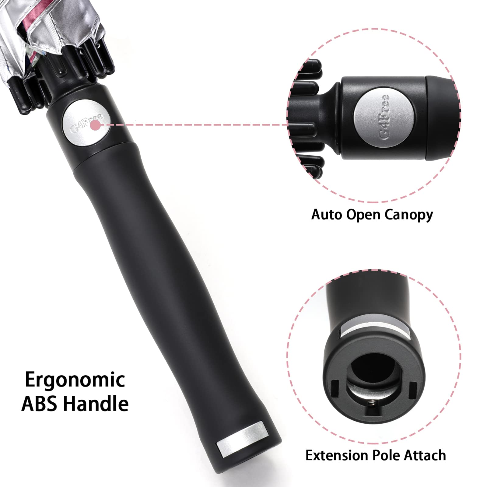 G4Free - G4Free 68 Arc Vented UV Auto Extra Large Windproof Golf/Beach  Umbrellas -D02V731A