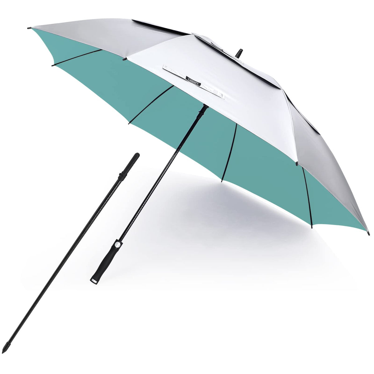 G4Free - G4Free 68 Arc Vented UV Auto Extra Large Windproof Golf/Beach  Umbrellas -D02V731D