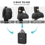 G4Free - G4Free 70L Large 3-Way Duffle Backpack Gym Bag with Shoe Compartment -TN22B134C