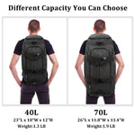 G4Free - G4Free 70L Large 3-Way Duffle Backpack Gym Bag with Shoe Compartment -TN22B134C