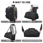 G4Free - G4Free 70L Large Duffle Bag Men Sports Gym Backpack -TN22B146B