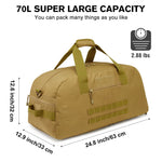 G4Free - G4Free 70L Large Duffle Bag Men Sports Gym Backpack -TN22B146B