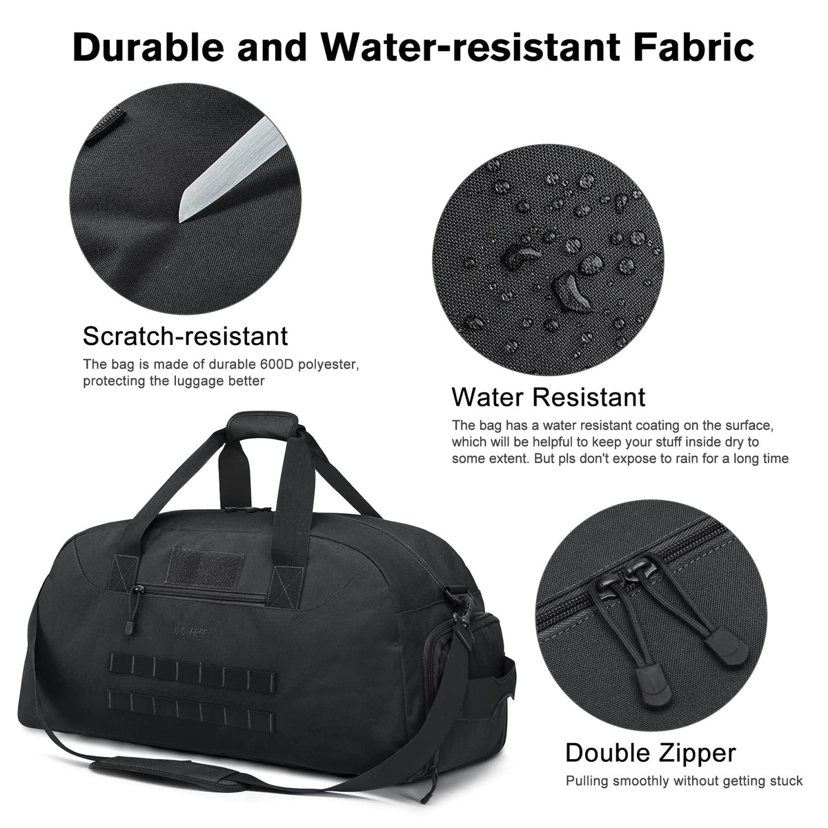 G4Free - G4Free 70L Large Duffle Bag Men Sports Gym Backpack -TN22B146B