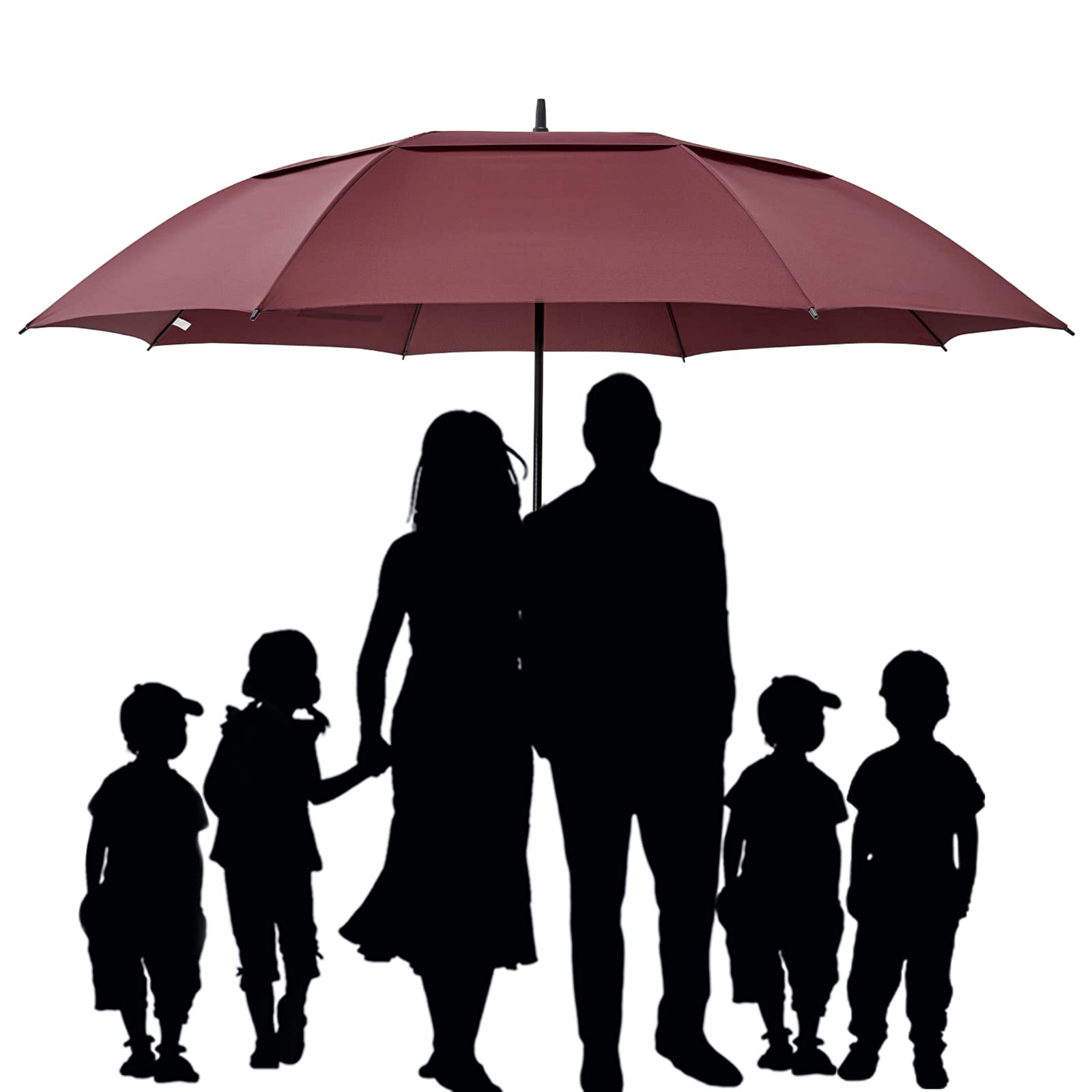 G4Free - G4Free 72 Inch Huge Double Canopy Vented Windproof Stick Umbrellas -D02V716A