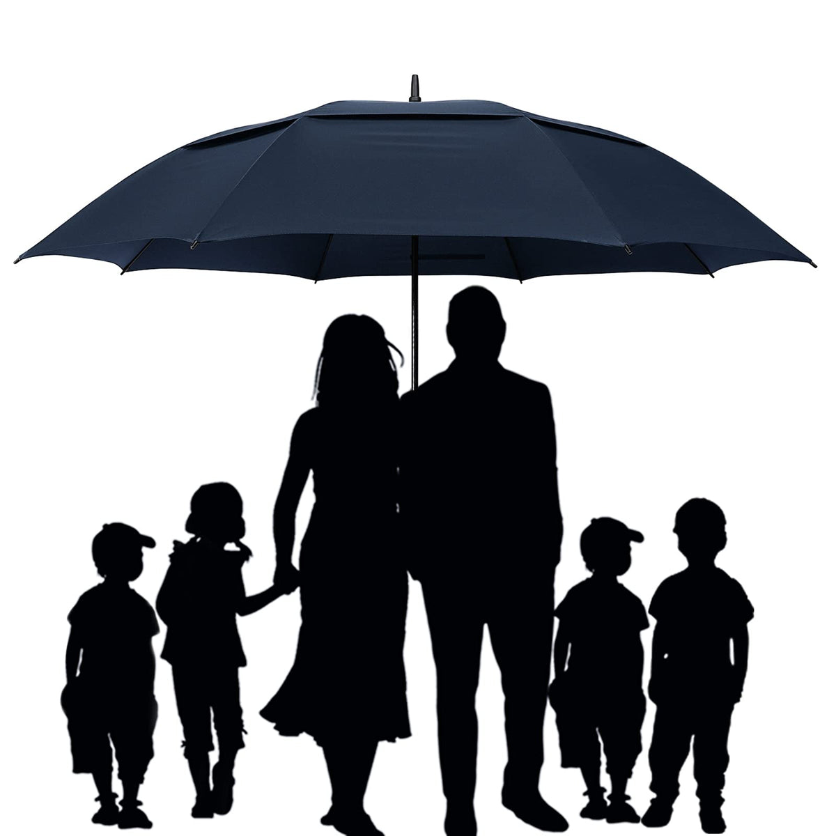G4Free - G4Free 72 Inch Huge Double Canopy Vented Windproof Stick Umbrellas -D02V716A
