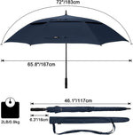 G4Free - G4Free 72 Inch Huge Double Canopy Vented Windproof Stick Umbrellas -D02V716A