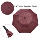 G4Free - G4Free 72 Inch Huge Double Canopy Vented Windproof Stick Umbrellas -D02V716A
