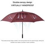 G4Free - G4Free 72 Inch Huge Double Canopy Vented Windproof Stick Umbrellas -D02V716A