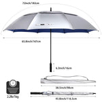 G4Free - G4Free 72 Inch Oversized Vented Double Canopy Umbrella for Family -D02V757A