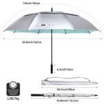 G4Free - G4Free 72 Inch Oversized Vented Double Canopy Umbrella for Family -D02V757A