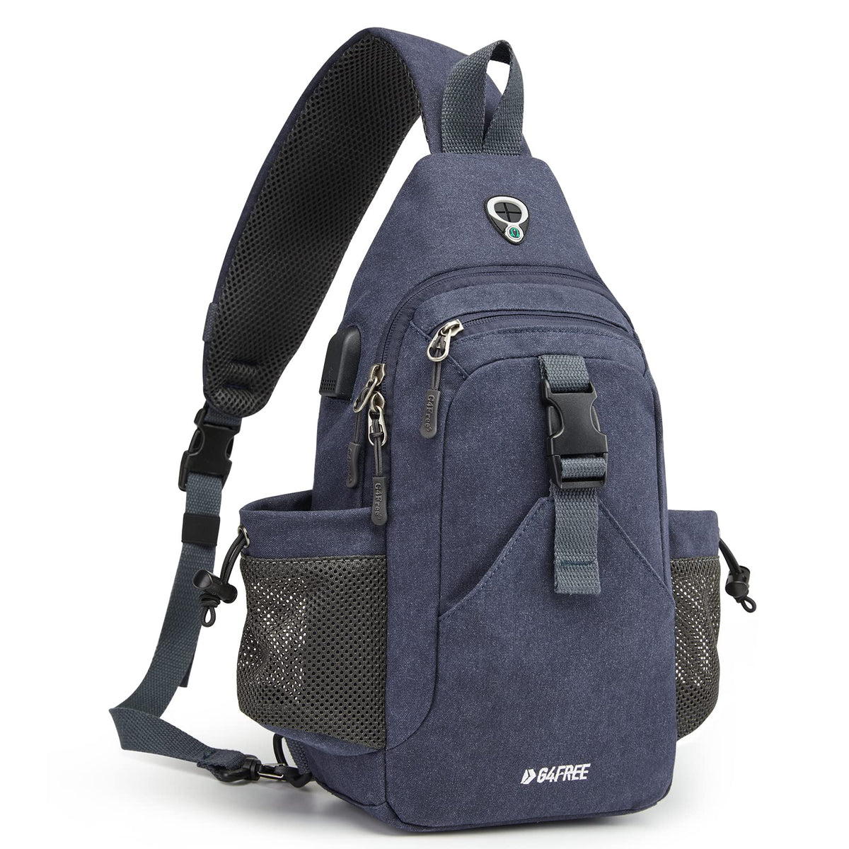 G4Free - G4Free Anti-Theft Canvas Sling Bag with USB Port -TN22B159B