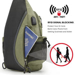 G4Free - G4Free Anti-Theft Canvas Sling Bag with USB Port -TN22B159C