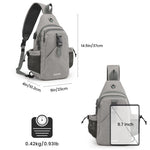 G4Free - G4Free Anti-Theft Canvas Sling Bag with USB Port -TN22B159C
