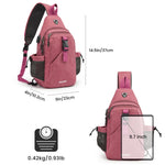 G4Free - G4Free Anti-Theft Canvas Sling Bag with USB Port -TN22B159C
