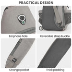 G4Free - G4Free Anti-Theft Canvas Sling Bag with USB Port -TN22B159C