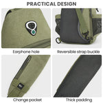 G4Free - G4Free Anti-Theft Canvas Sling Bag with USB Port -TN22B159C