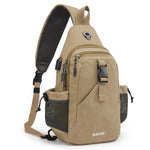 G4Free - G4Free Anti-Theft Canvas Sling Bag with USB Port -TN22B159E