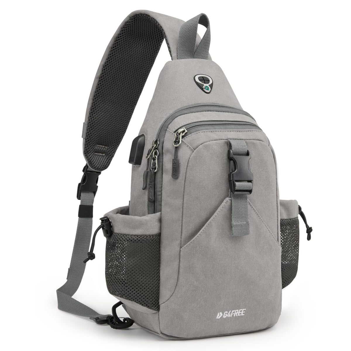 G4Free - G4Free Anti-Theft Canvas Sling Bag with USB Port -TN22B159F