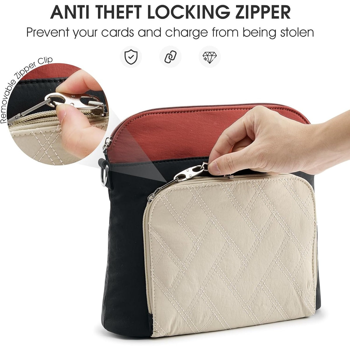 G4Free - G4Free Anti-Theft  Lightweight Nylon Shoulder Purse Medium Handbags -TN25B551A