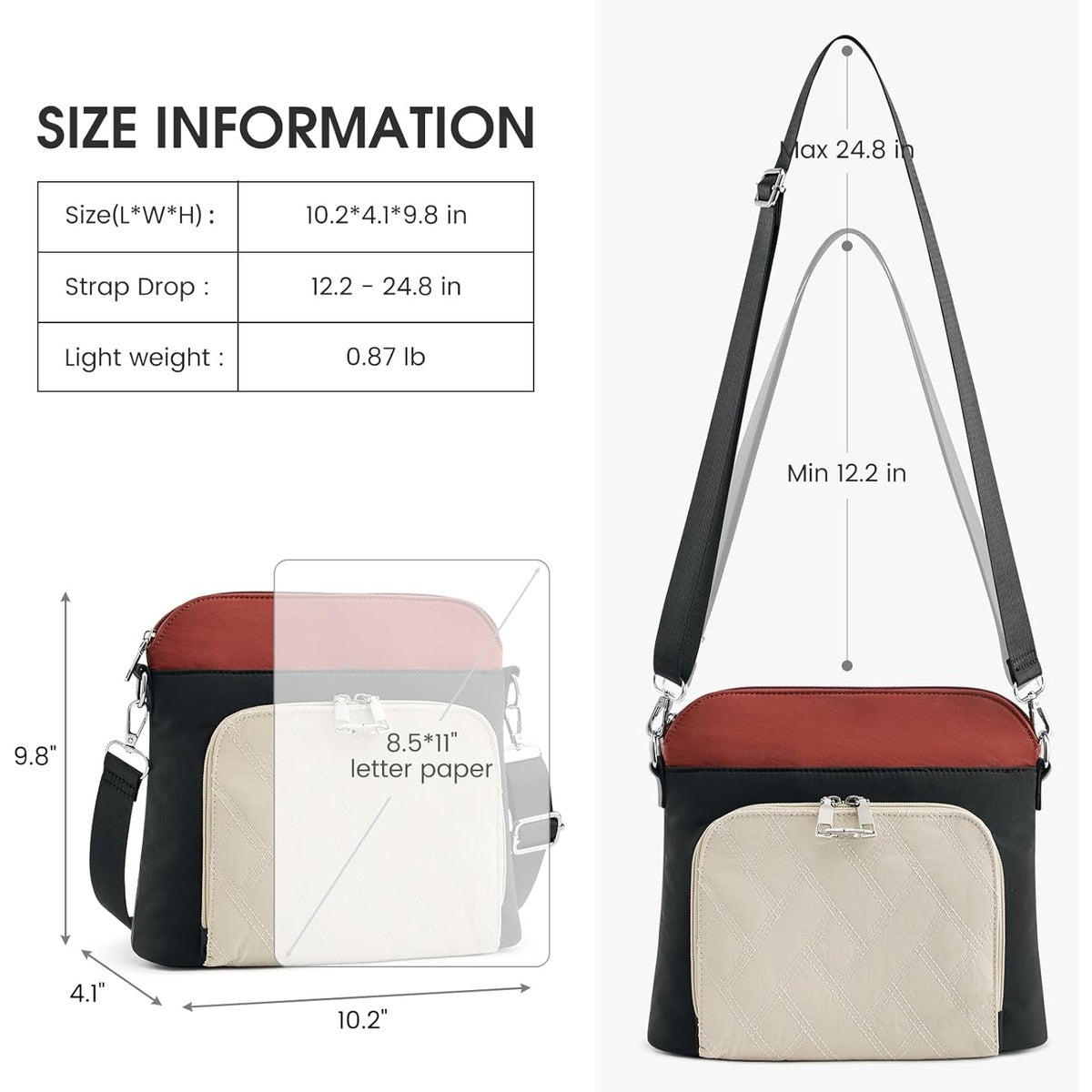 G4Free - G4Free Anti-Theft  Lightweight Nylon Shoulder Purse Medium Handbags -TN25B551A