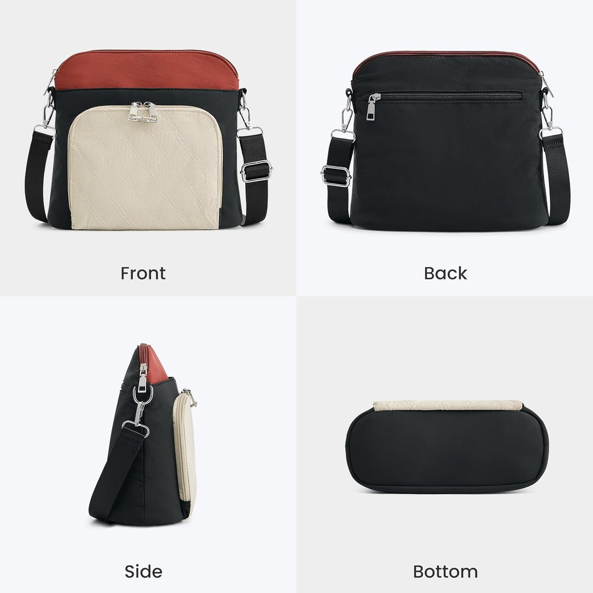 G4Free - G4Free Anti-Theft  Lightweight Nylon Shoulder Purse Medium Handbags -TN25B551A